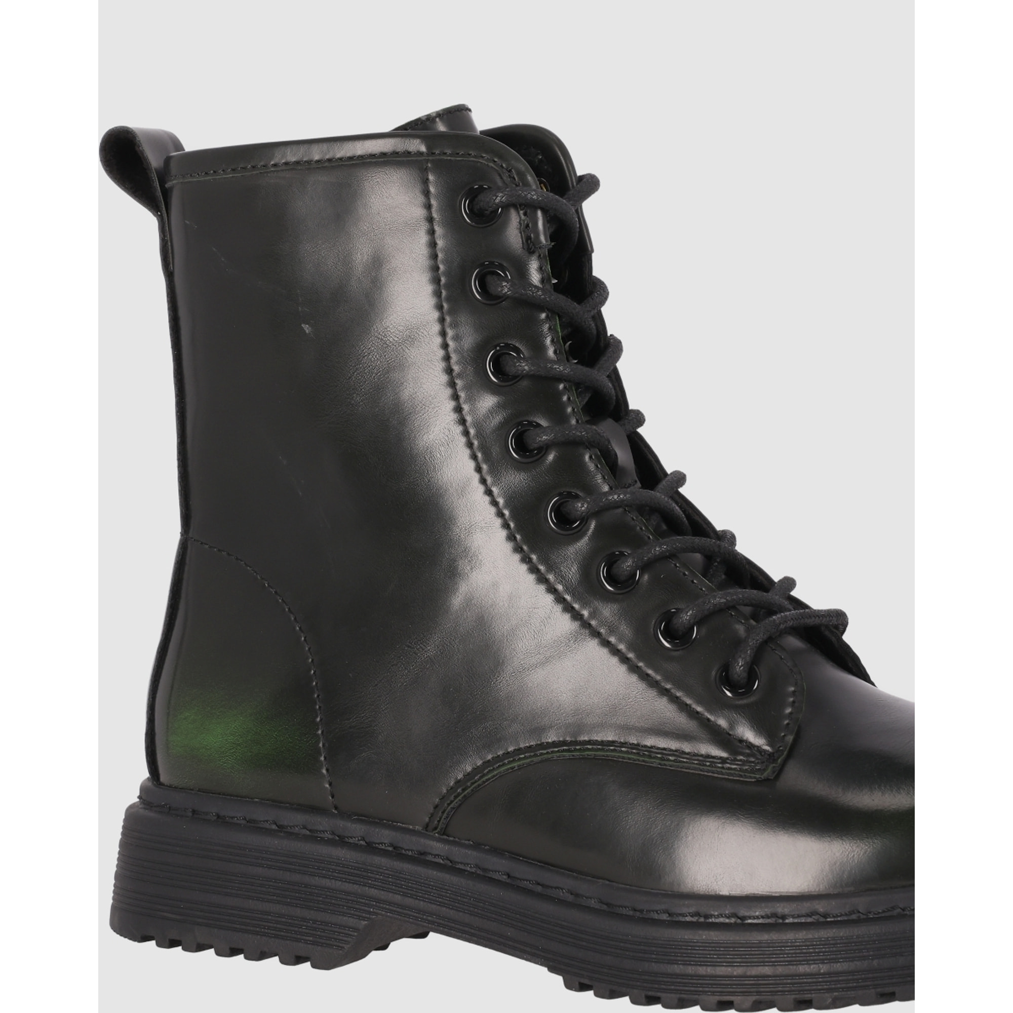 Botines - Verde - Tacón: Bajo