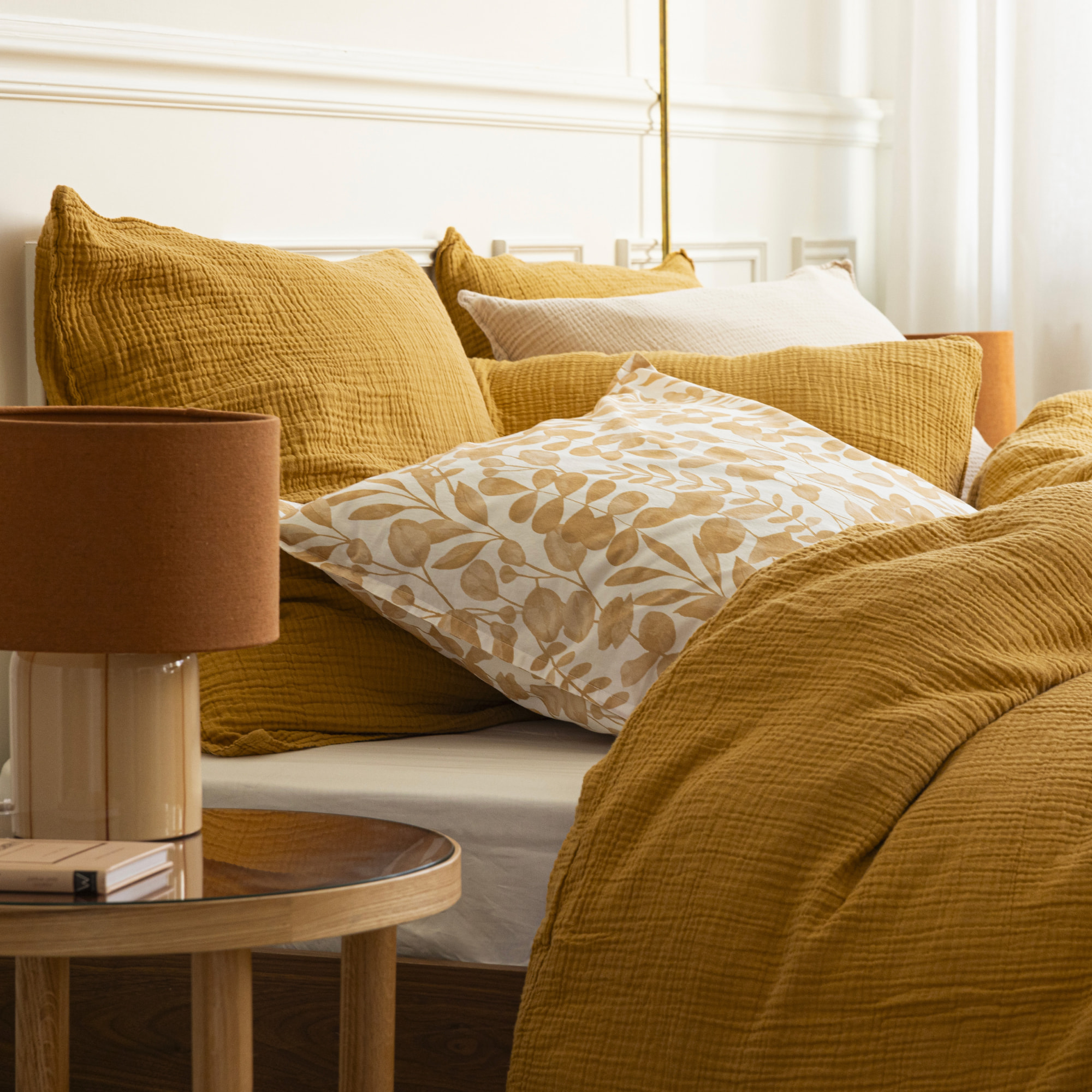 Taie d'oreiller en gaze de coton, SIMPLEMENT GAUFRÉ