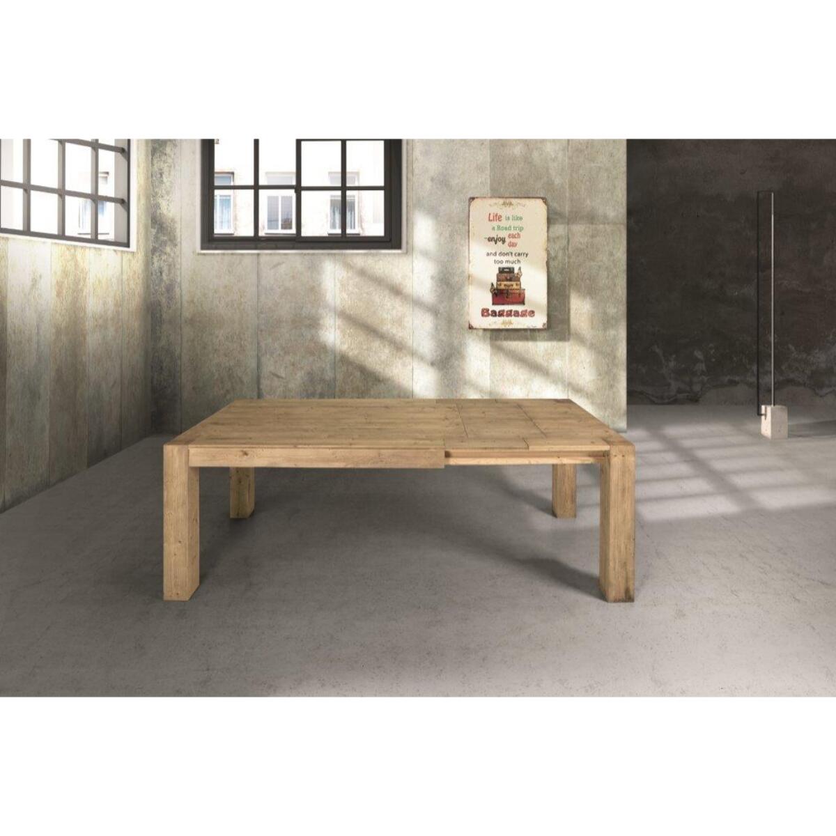 Tavolo NAVIGLI abete naturale allungabile 160x90 cm - 260x90 cm