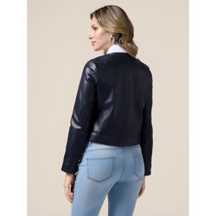 Oltre - Chaqueta corta calada - Azul