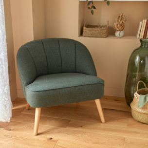 Fauteuil "Naova" vert cèdre
