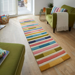 Tapis en laine de couloir PIANO Rose