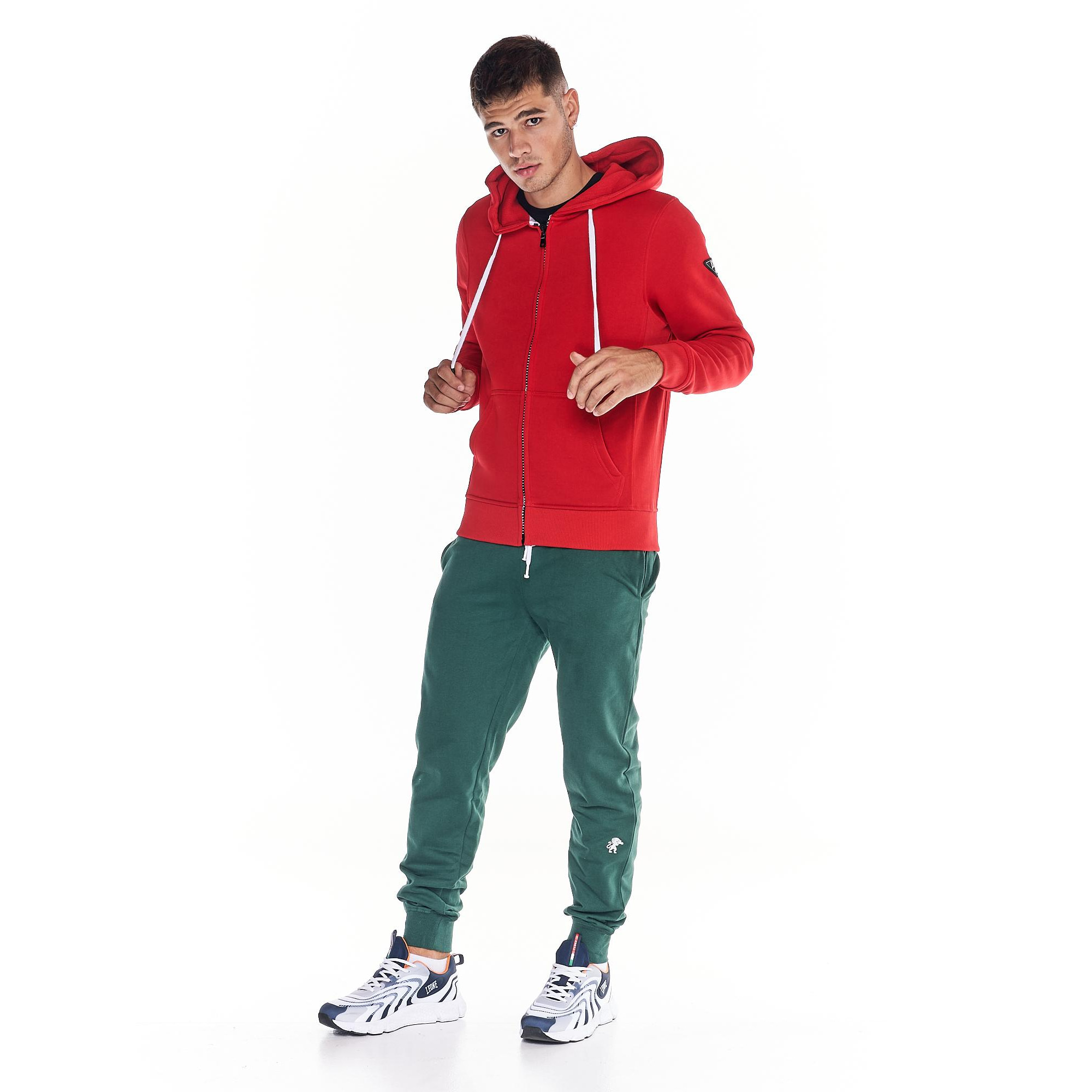 Felpa da uomo cappuccio full zip Heavy Basic