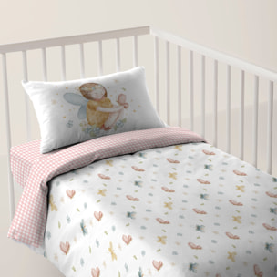 Cool Kids - Funda Nórdica Estampada - Reversible - Infantil - Cierre Solapa - 100% Algodón - Incluye 1 Funda de Almohada - Cuna/Maxicuna - Lorian