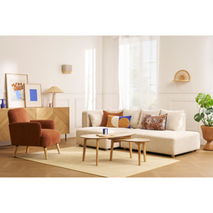 Tables basses gigognes scandinaves bois clair chêne (lot de 2) ARTIK