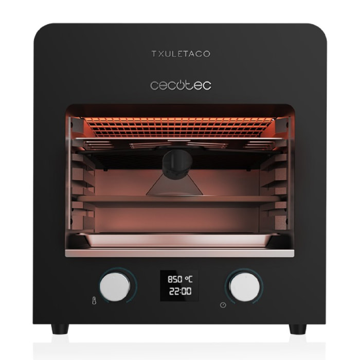 Cecotec Horno para Asado Txuletaco 8000 Inferno. 2200W Parrilla de Hierro Fundid