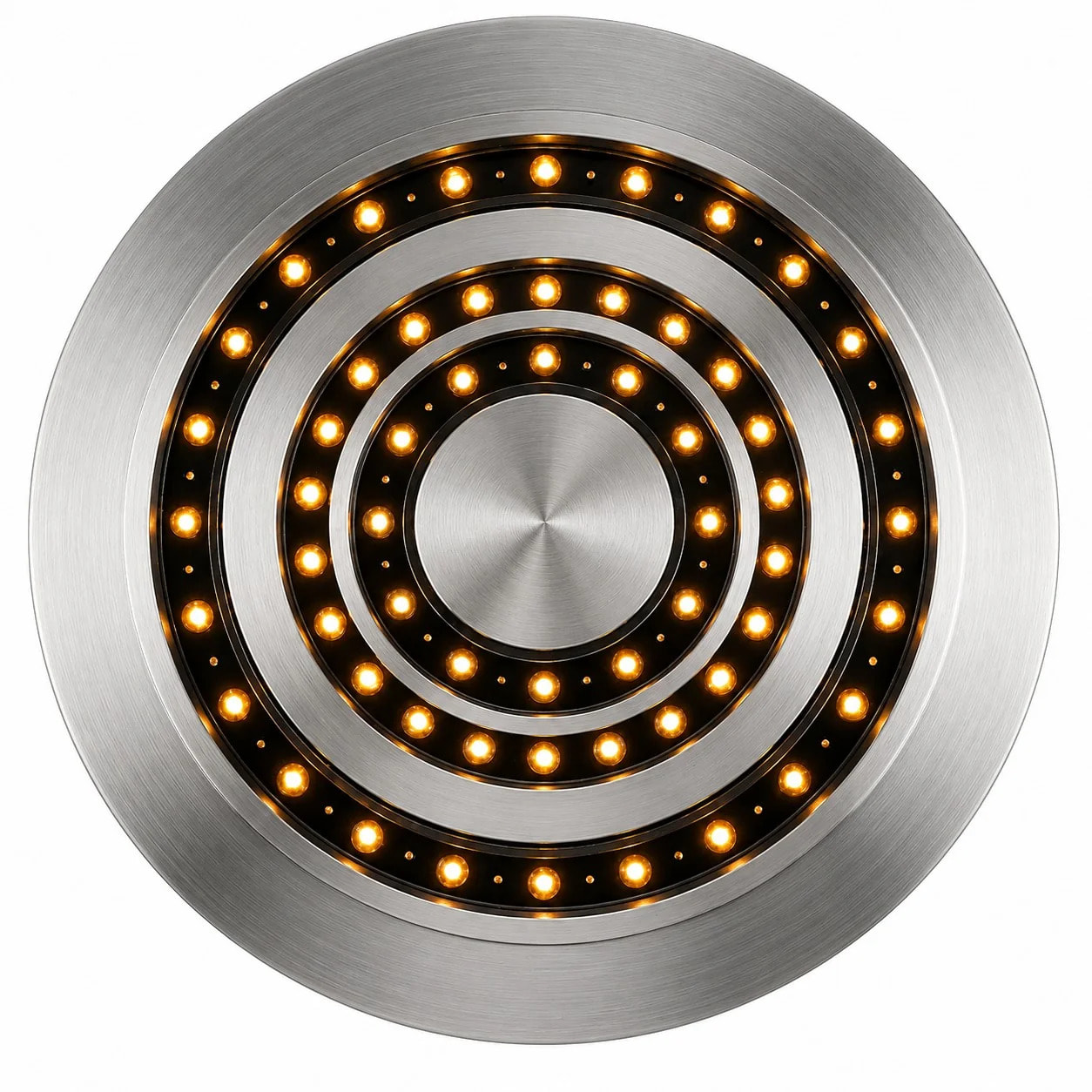 Round 3D 750- Inserto Camino Decorativo ad Acqua Senza Calore Ø75x17 cm con Effetto Fiamma a LED 3D