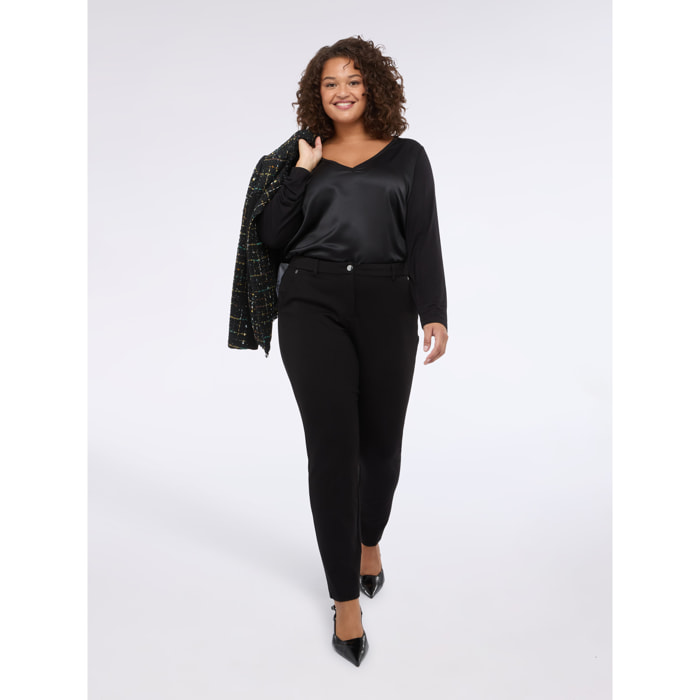 Fiorella Rubino - Pantaloni New York in punto Milano - Nero