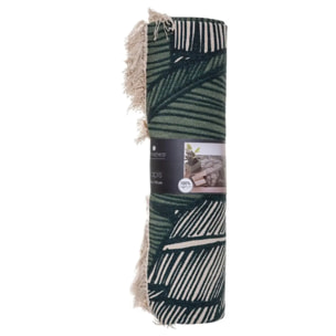 Tapis "Jungle" coton vert 120x170cm