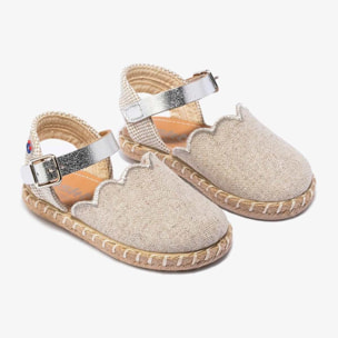 Espadrillas color  metallizzato per neonati
