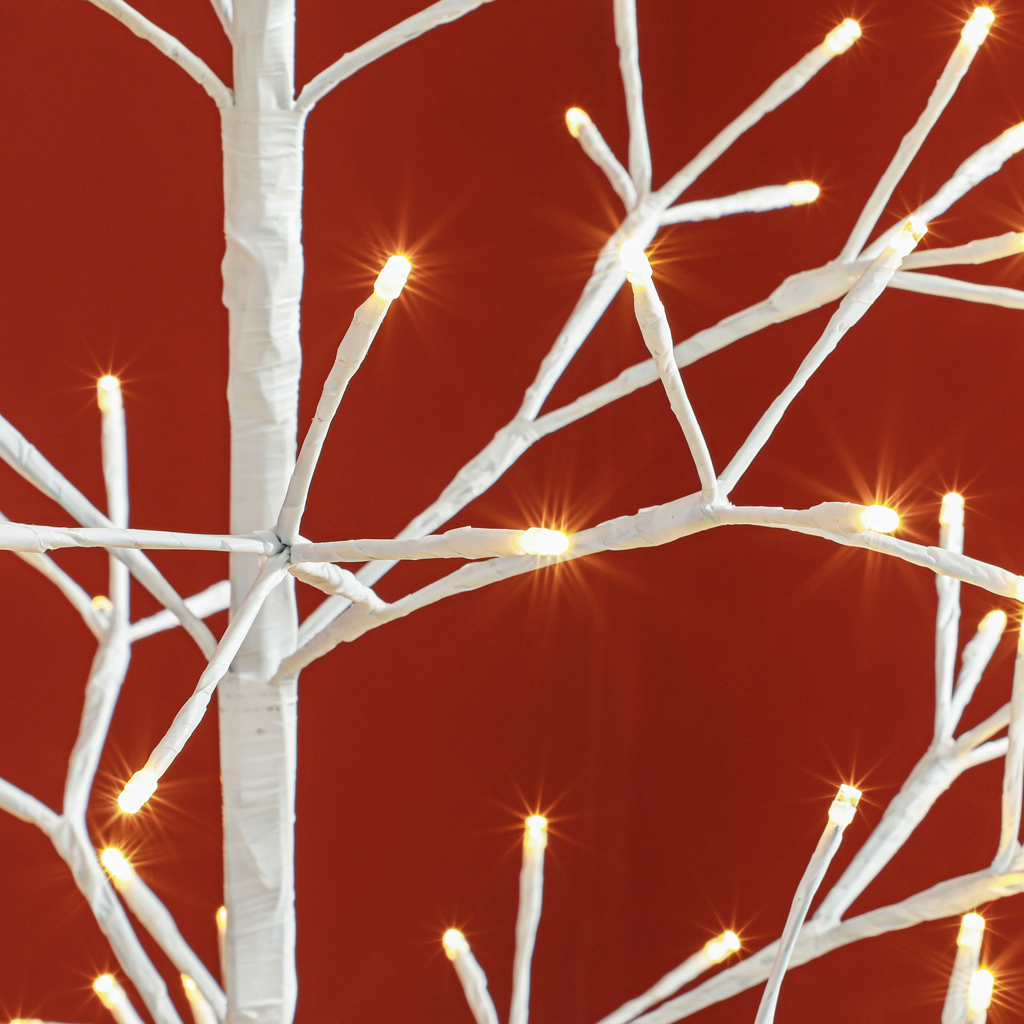 Árbol de Navidad Artificial 180 cm, Lámpara de Árbol con 384 Luces LED Blanco Cálido, Ramas Flexibles, Base de Acero, Decoración Navidad para Interiores y Exteriores, Blanco