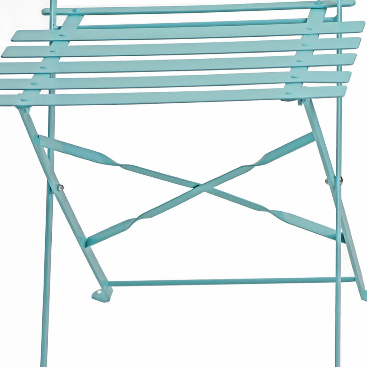 Set tavolino e sedie da giardino in acciaio pieghevoli Dalia blu