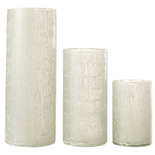 J-Line vase Mosaïque - verre - gris clair - large - 43 cm de hauteur