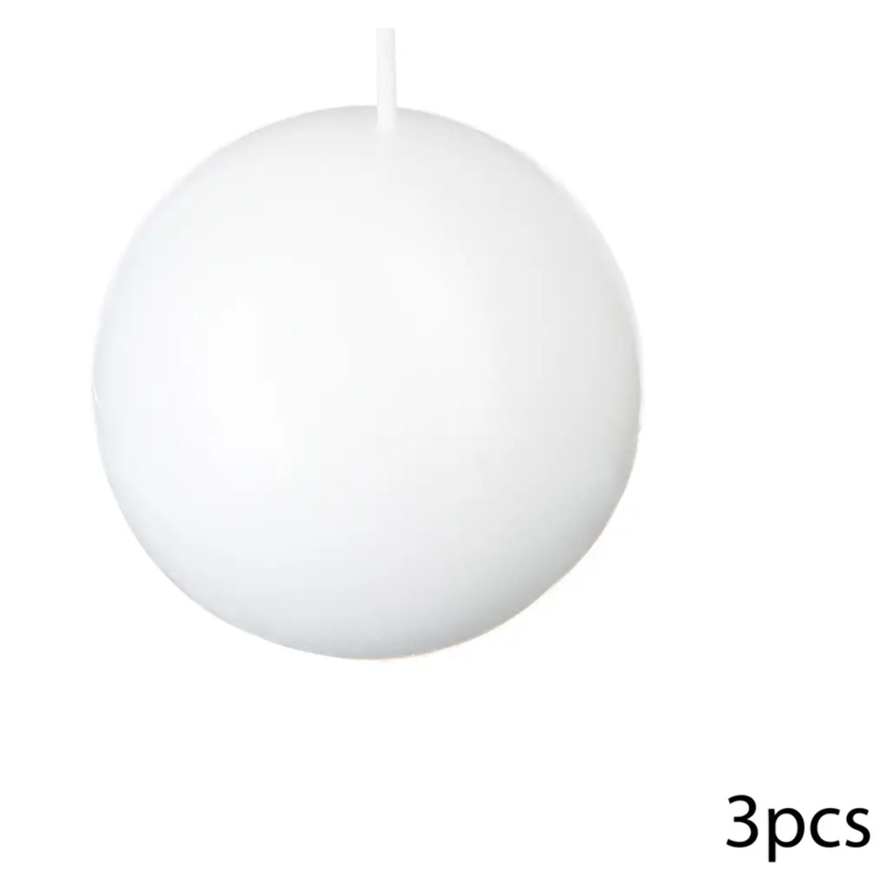 Bougie boule rustique "Many" blanc 88g
