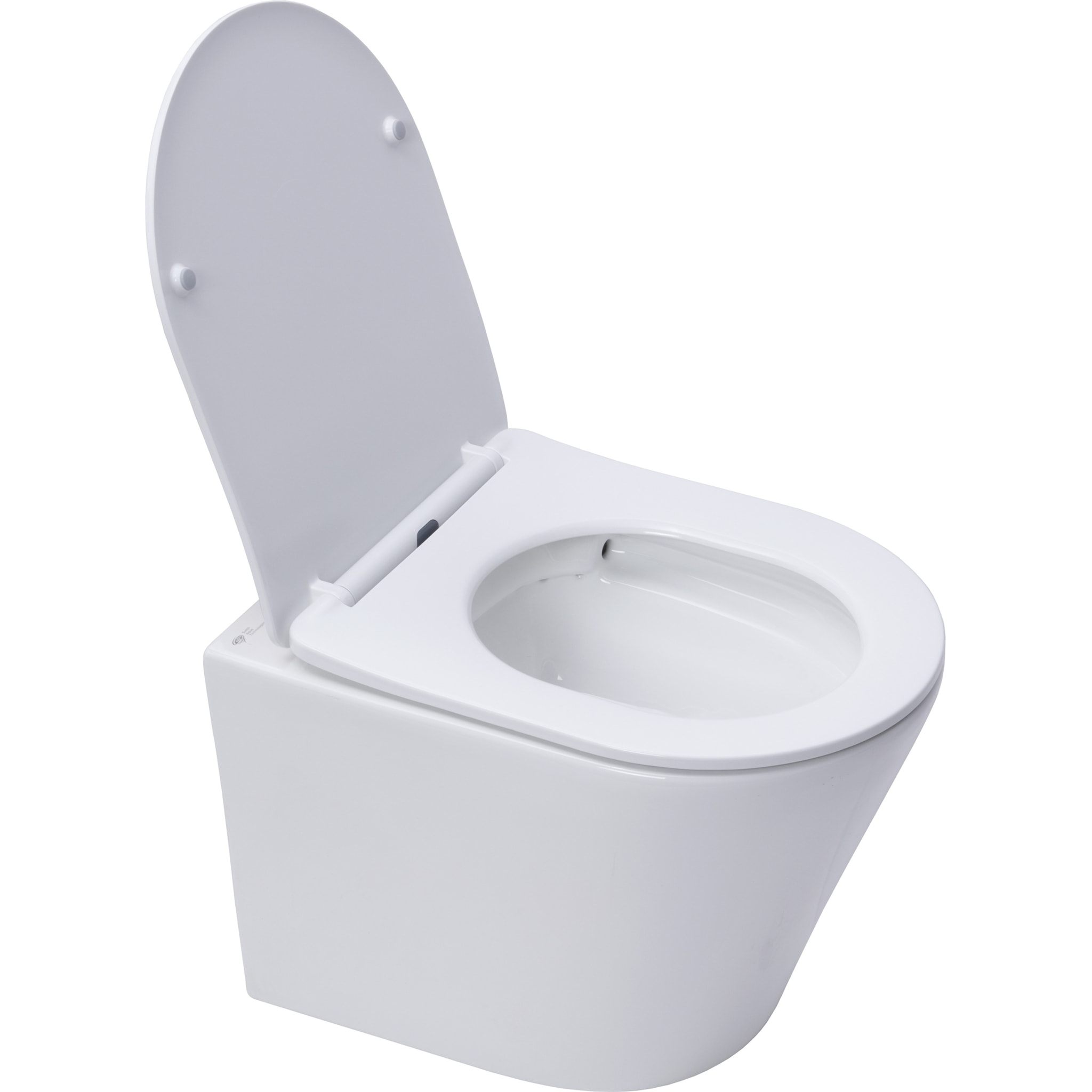 Pack WC sans bride Infinitio + Abattant softclose slim + Bâti support Geberit Extra-plat UP720 + Plaque Blanche