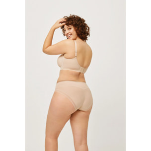 Slip midi riducente basico a compressione media beige