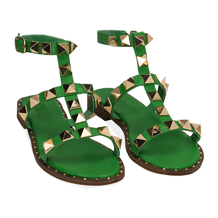 Sandalias jaula verdes