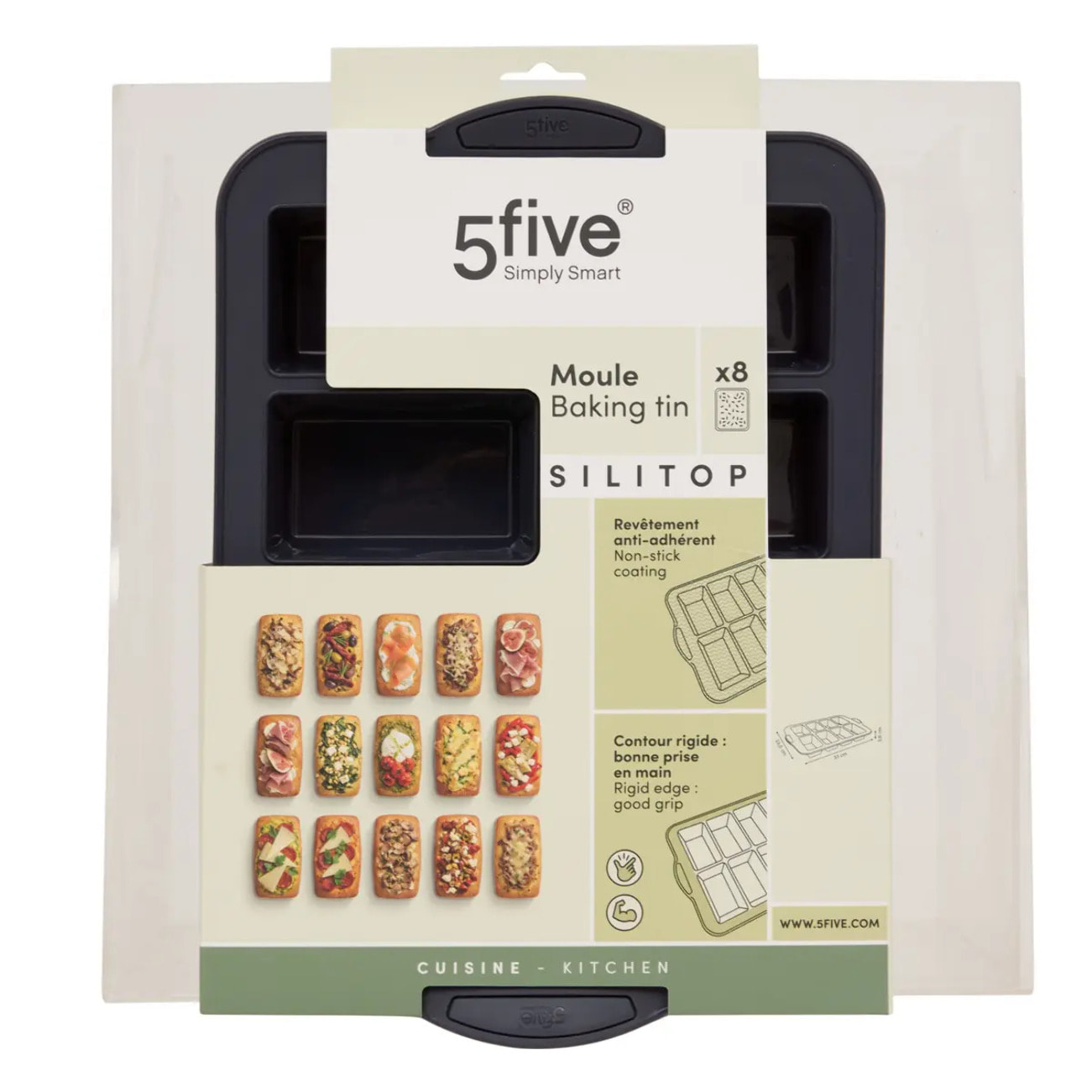 Moule mini cakes Silitop rectangulaire 24x37cm gris