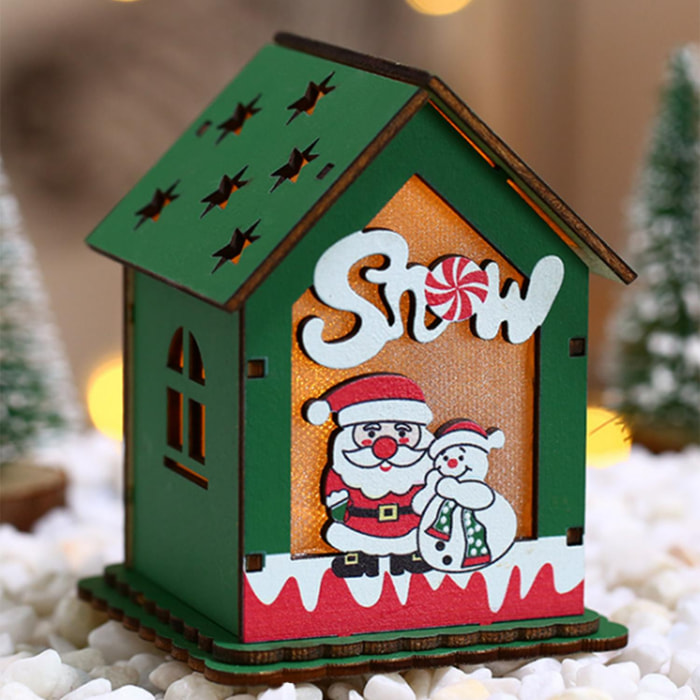 Ciondolo3 casa in legno di Babbo Natale
