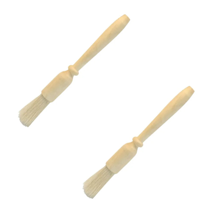 Ensemble de 2 Pinceaux de cuisine et de pâtisserie 18 cm en poils de porc Fackelmann Wood Edition