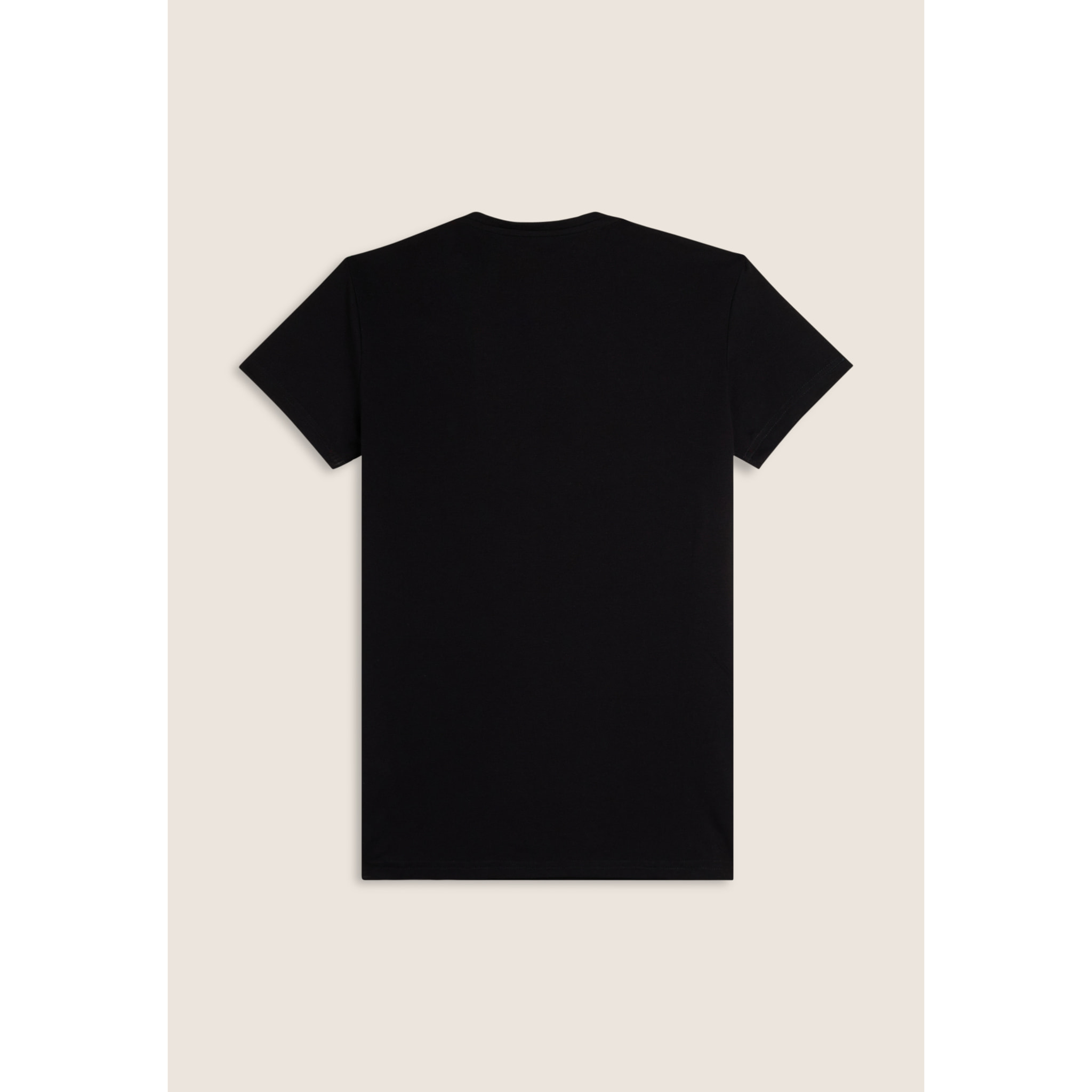 T-shirt Uomo Regular Fit in Jersey Melangé con Logo Bicolore