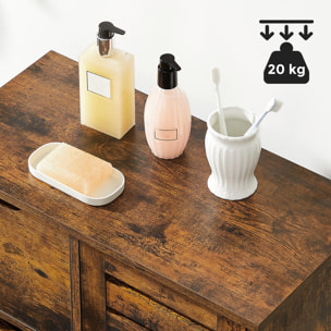 Mobiletto Bagno Oskar in Legno Rovere Rustico
