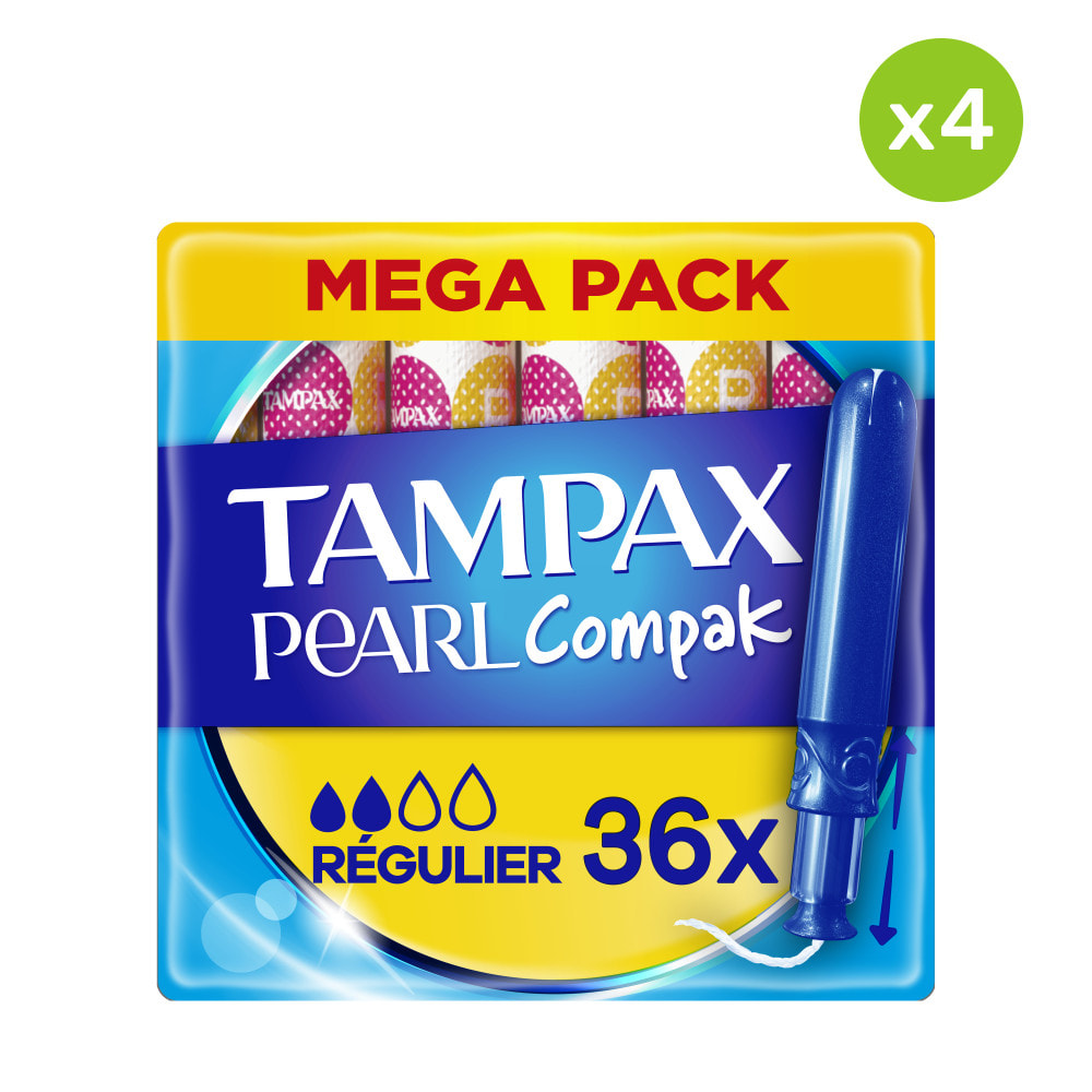 4x36 Tampons Compak Pearl Regular - Tampax