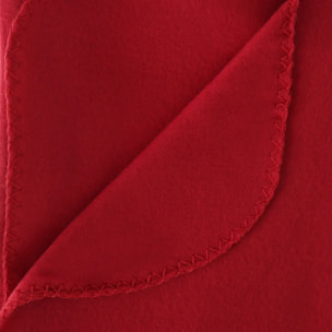 Plaid polaire - polaire - rouge - 125x150 cm