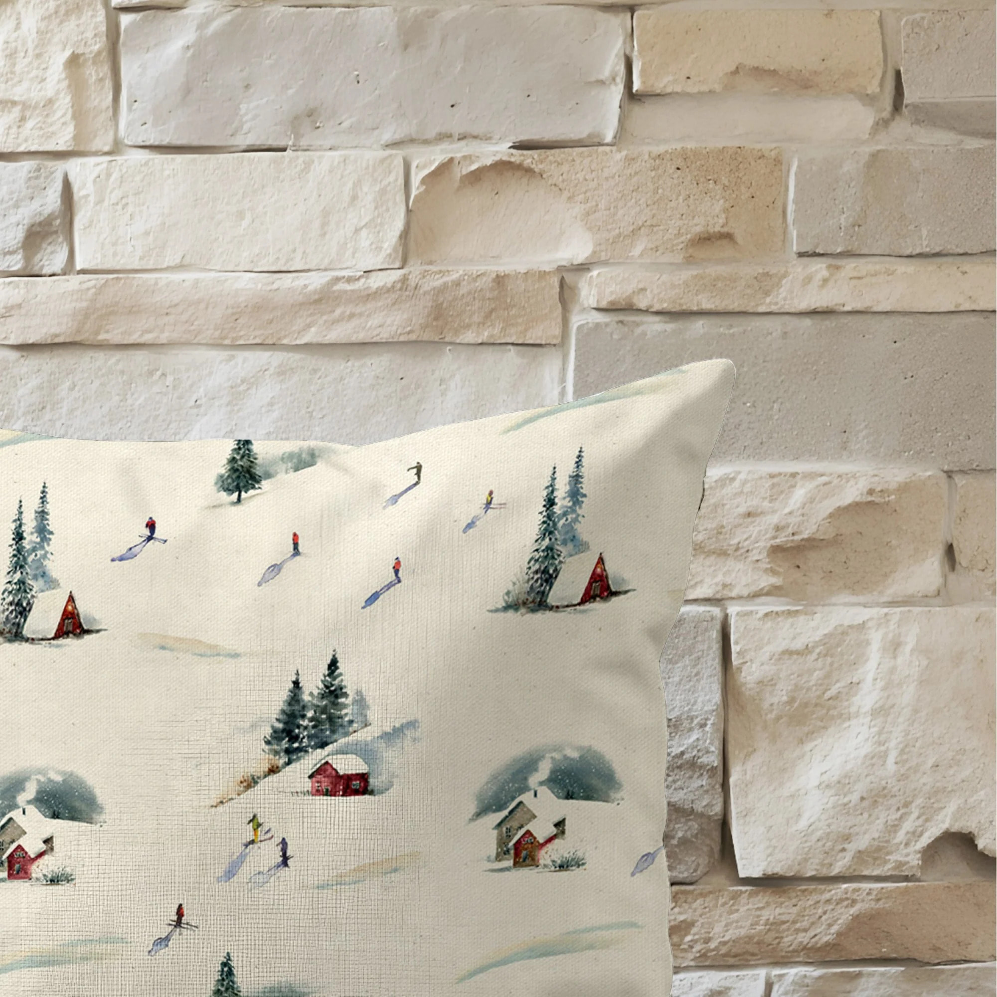 Housse de coussin 100% algodón Winter Ski 1225 50x50 cm