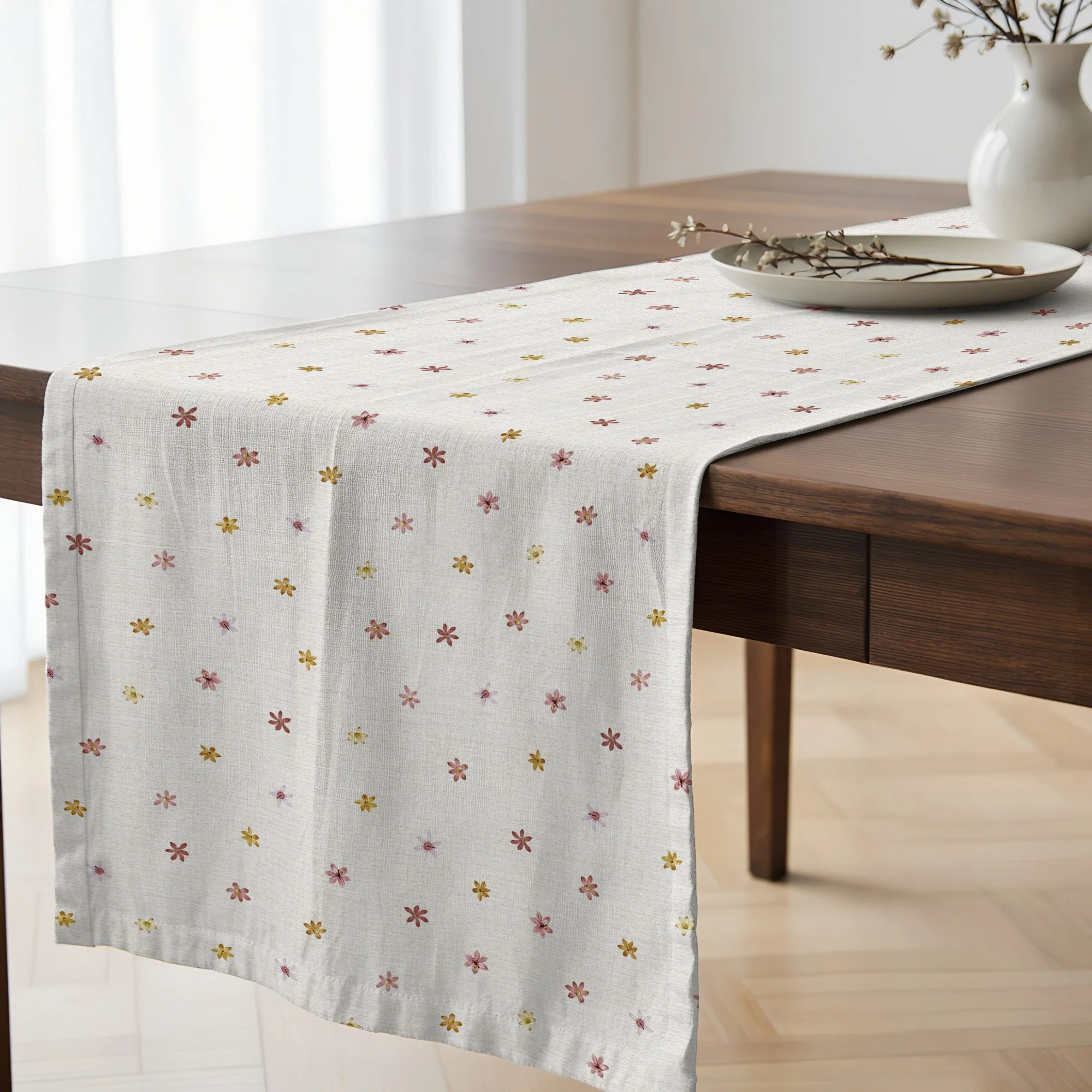 Chemin de table 100% coton Teyo 50x150 cm