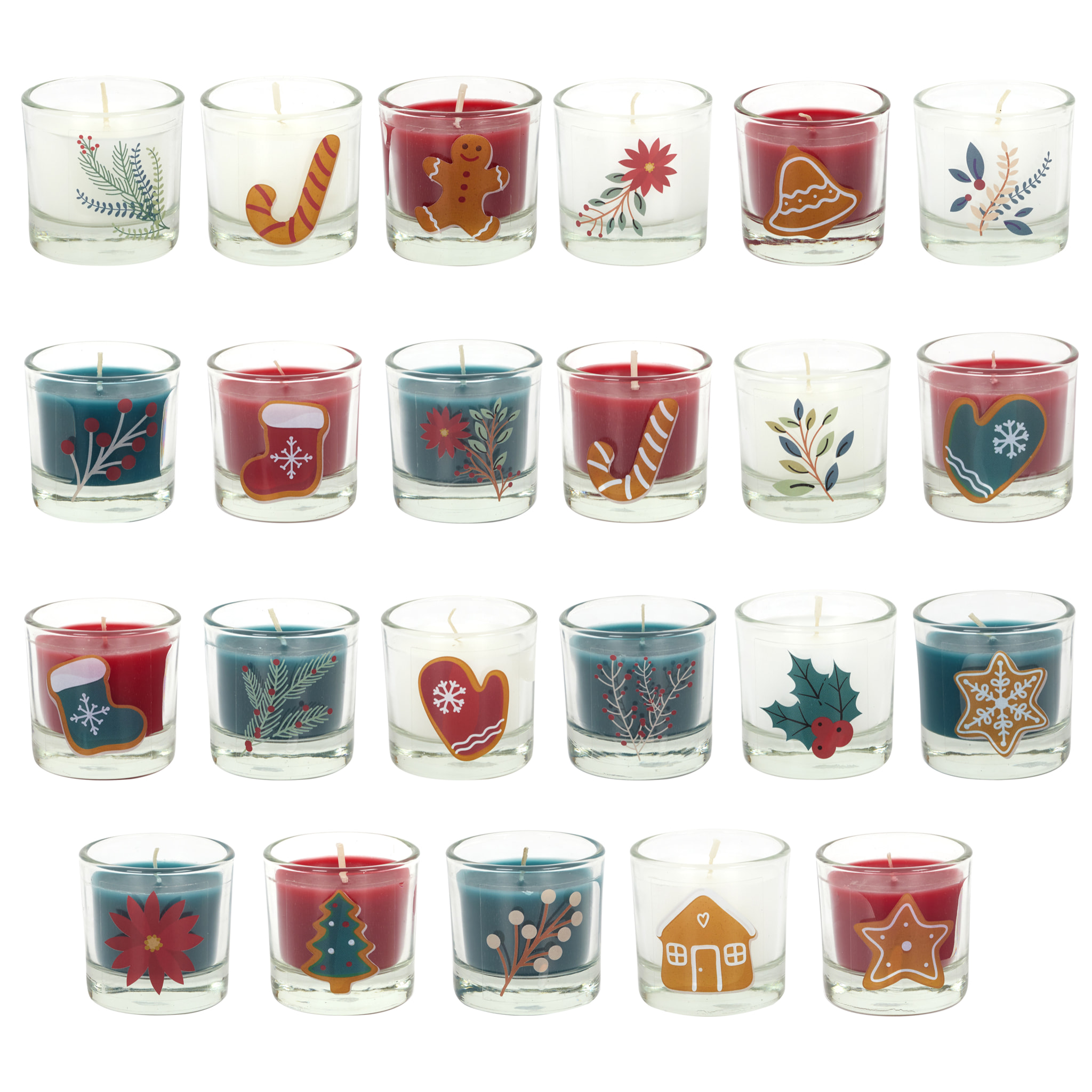 Bougie Parfurmee X24 Calendrier Noel Gourmand