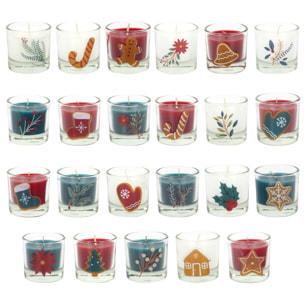 Bougie Parfurmee X24 Calendrier Noel Gourmand