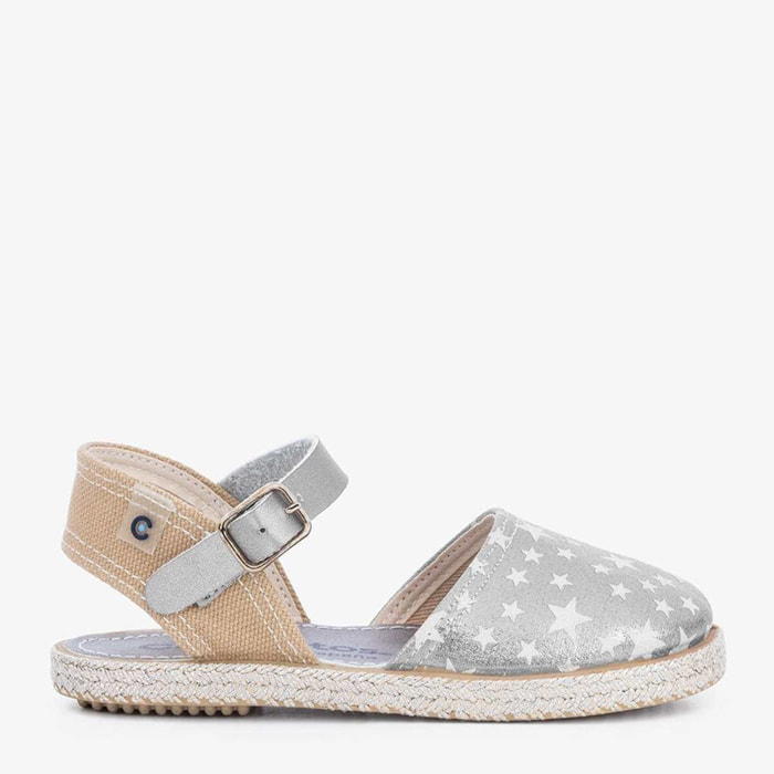 Conguitos - Sandali estivi in juta con zeppa per bambina comodi