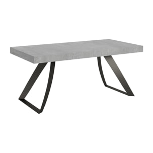 Mesa extensible 90x180/440 cm Proxy Cemento estructura Antracita