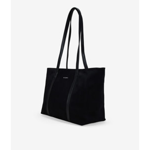 Bolso shopper negro para portátil