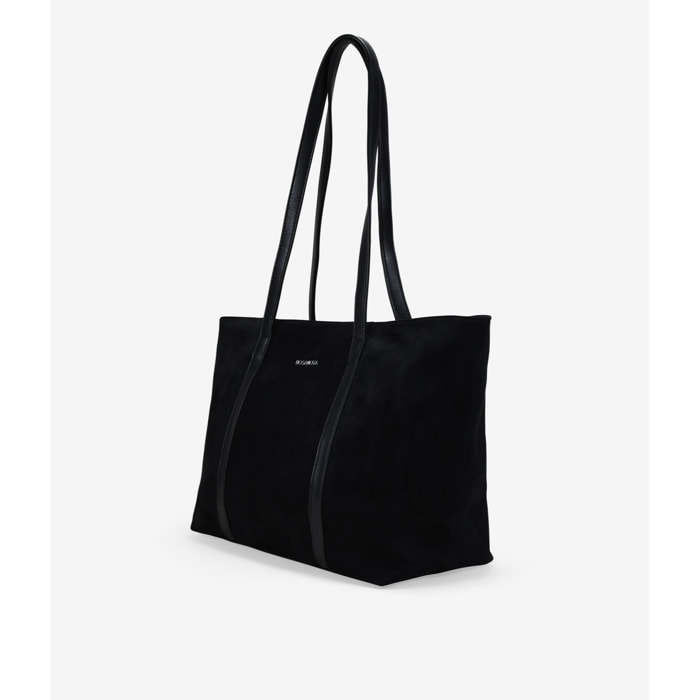 Bolso shopper negro para portátil