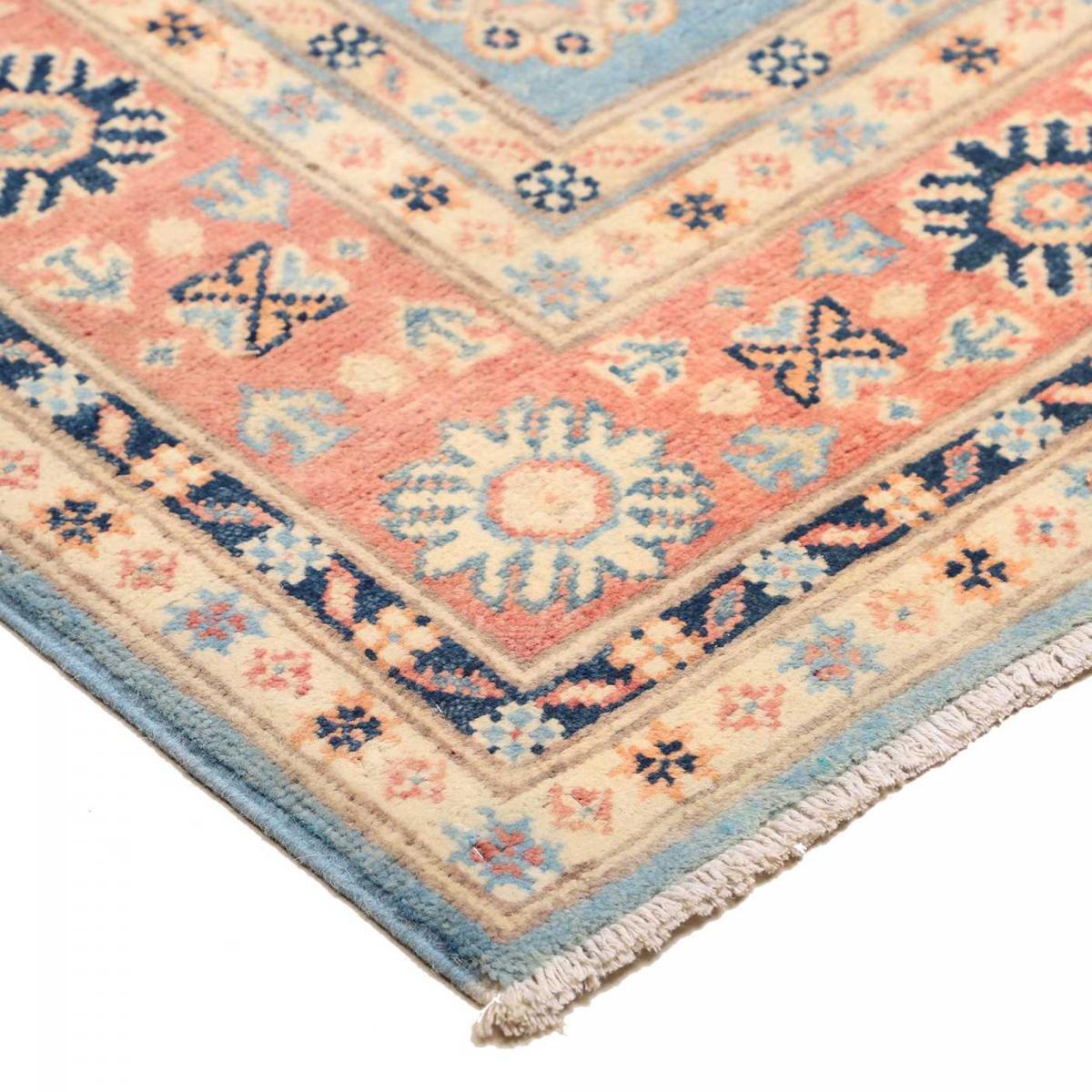 Tapis salon géométrique, artisanal noué main en laine naturelle