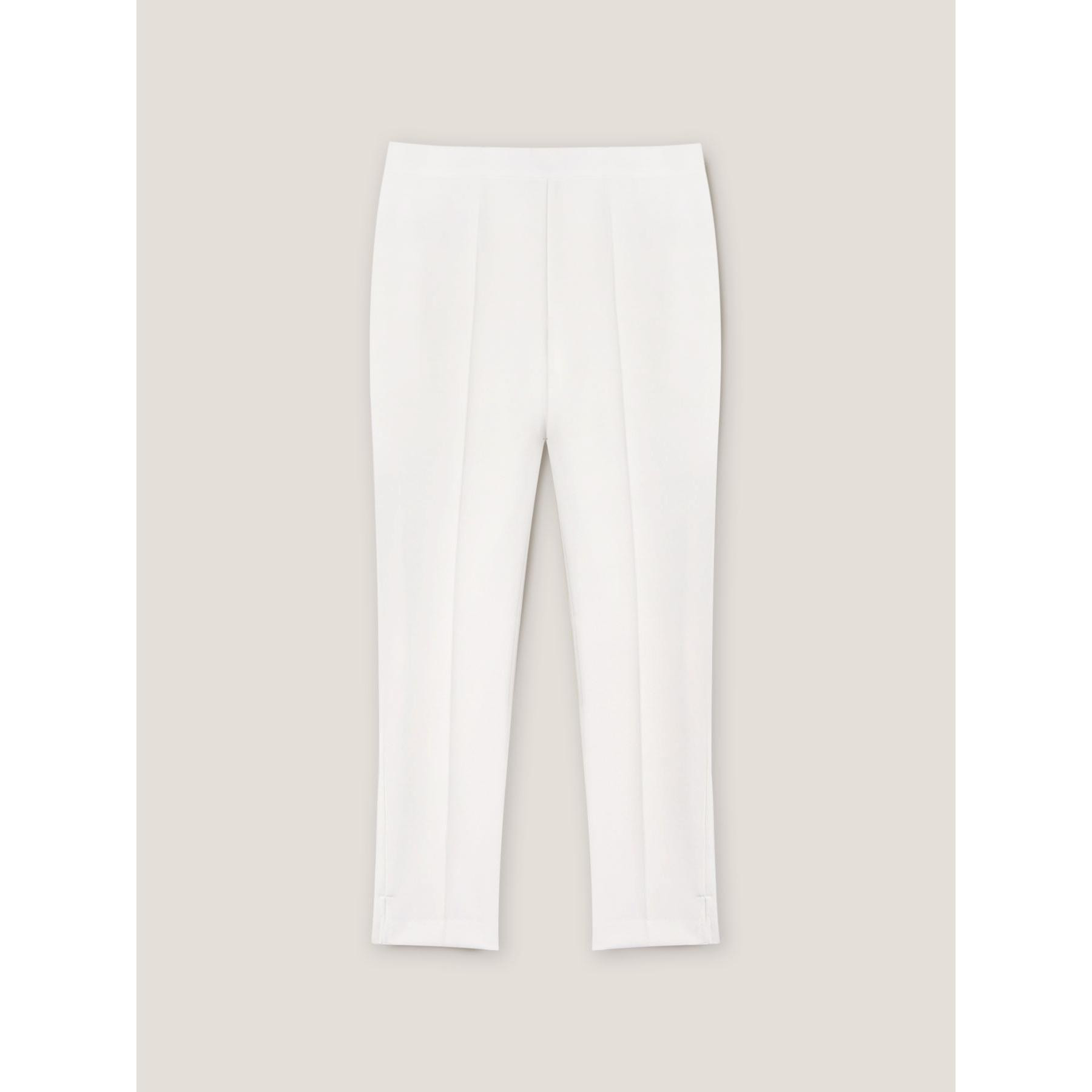 Motivi - Pantaloni regular con spacco - Bianco