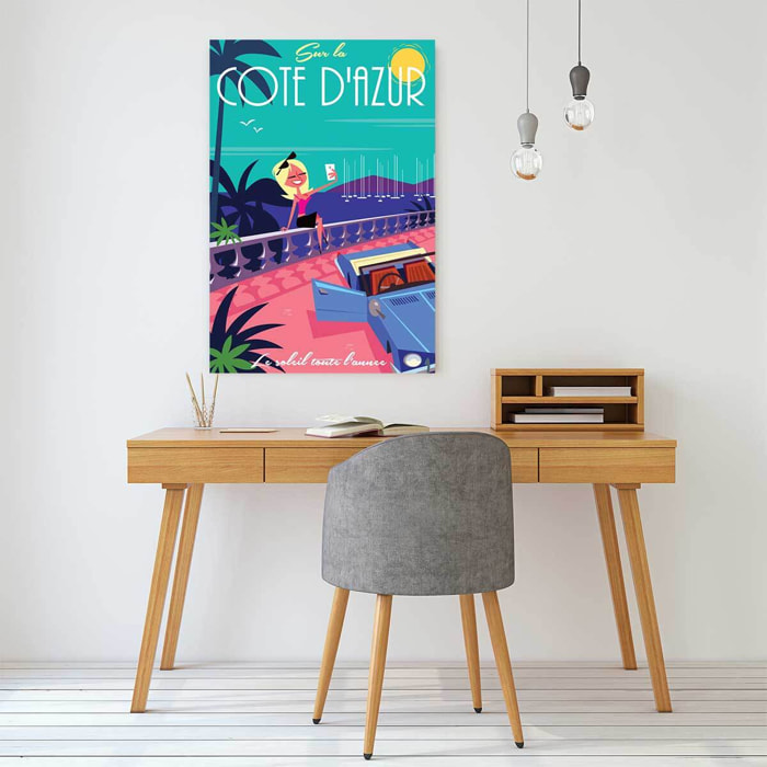 Tableau cote d'azur du soleil toute l'année  Toile imprimée