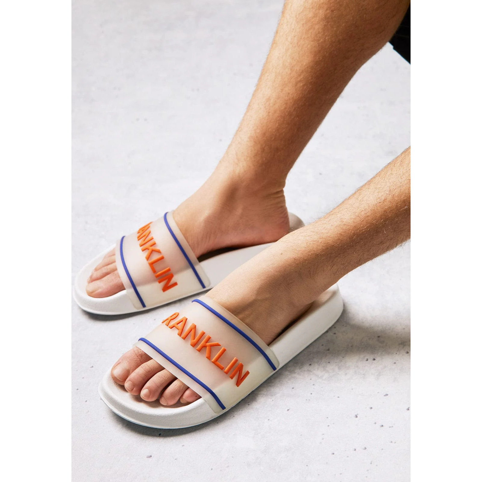 Sandalias Hombre Pala Venice Blanco / Naranja D.Franklin