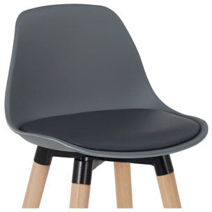 Tabouret De Bar Walt Gris - Lot De 2