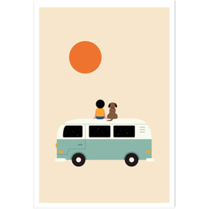 Affiche enfant sur le van  Affiche seule