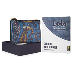 Monedero Piel Mujer Lois Mirage Azul