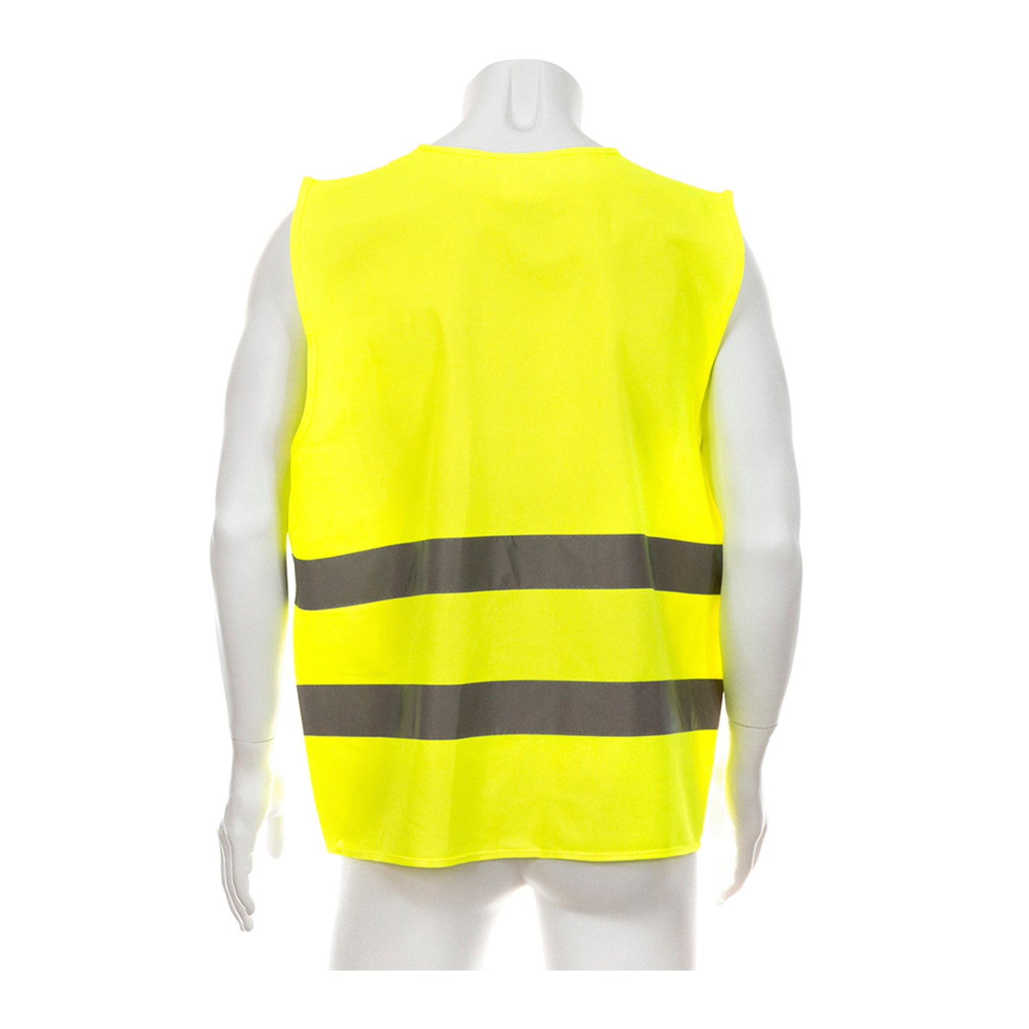 Chaleco reflectante Kross XL de clase 2 con alta visibilidad. Homologado CE ISO 20471, con cierres de velcro.