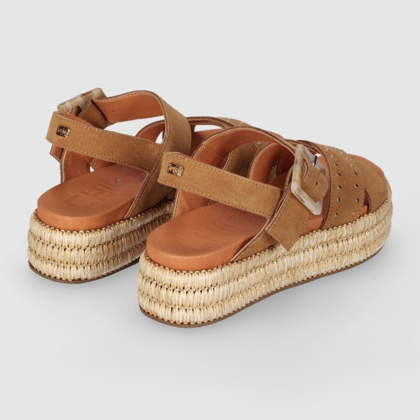 Sandalias de Serraje - Cuero - Tacón: 5 cm