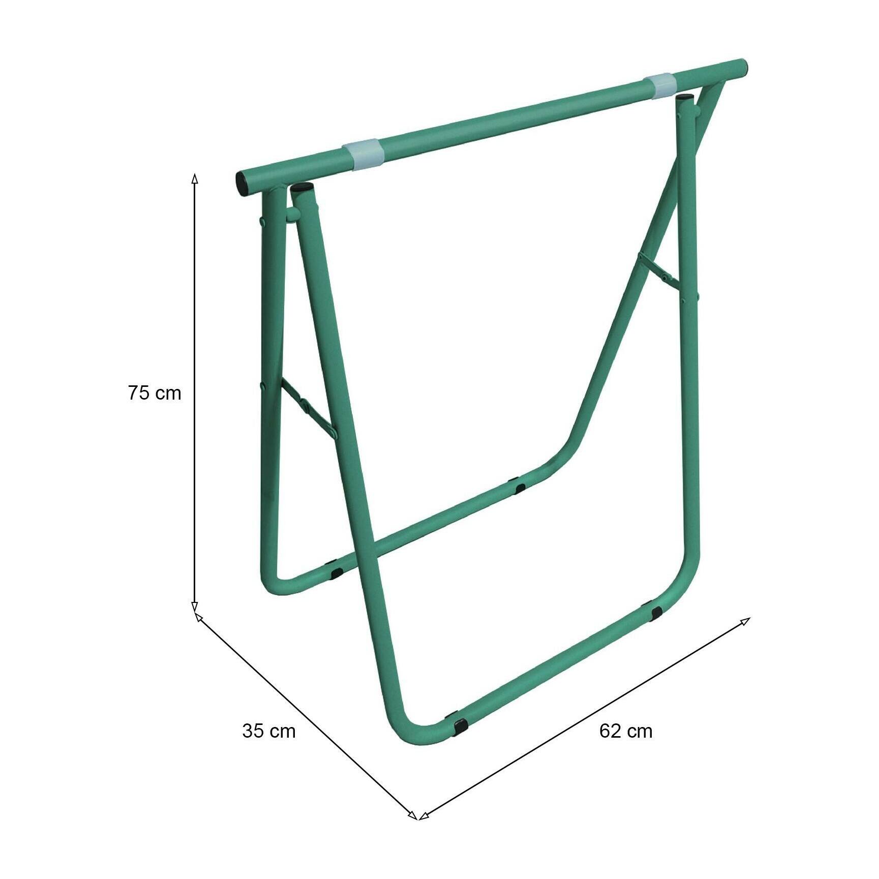 Cavalletto Osimo, Complemento d'arredo, Articolo decorativo, Accessorio d'arredo, 62x35 h75 cm, Verde