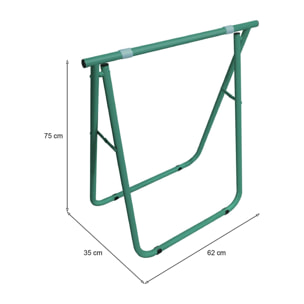 Cavalletto Osimo, Complemento d'arredo, Articolo decorativo, Accessorio d'arredo, 62x35 h75 cm, Verde