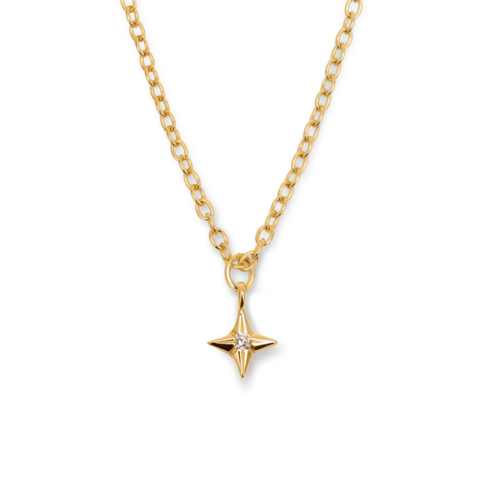 Collar Orion Star Plata Baño Oro