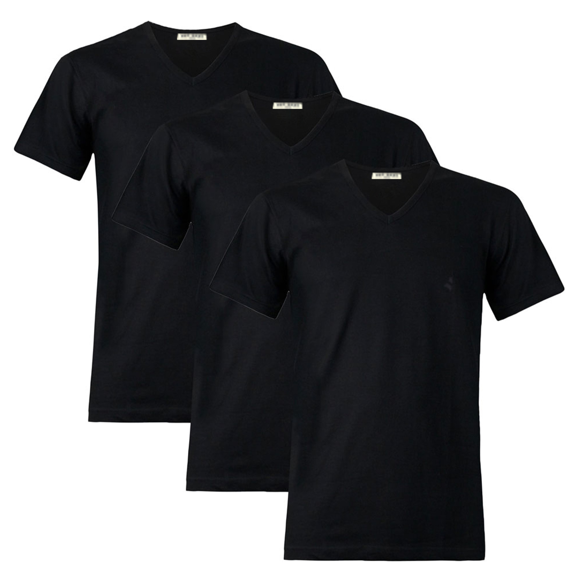 T-shirt Navigare in Cotone Interlock Scollo a V Art.912 Conf. Da 3pz, Nero