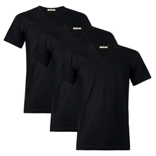 T-shirt Navigare in Cotone Interlock Scollo a V Art.912 Conf. Da 3pz, Nero